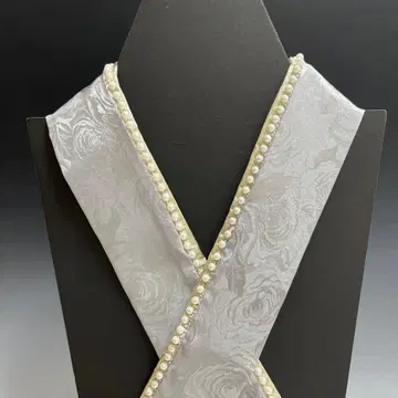 미사용 새상품 펄 장식 레이어트 카라 후리소데 졸업식에도! 라이트 그레이