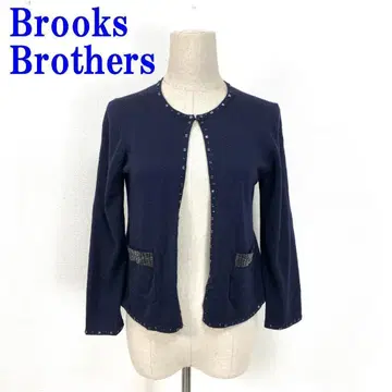 브룩스브라더스 7부 소매 9부 소매 가디건 울 네이비 S C1508