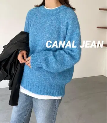 [ CANAL JEAN ] El mar 울 혼방 래글런 컴팩트 니트