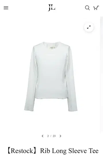 젠트 루이 립 롱 슬리브 티 화이트 L 사이즈