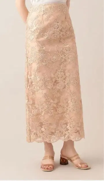 DEICY 튤 레이스 자수 타이트 스커트 1