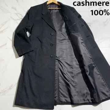캐시미어 100% 컨디션 최상 체스터 코트 L 사이즈 차콜 [ 161 ]