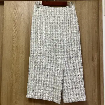 INDIVI 체크 무늬 타이트 스커트 38