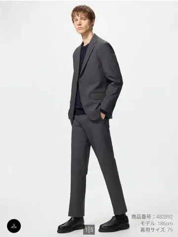 UNIQLO 유니클로 [감동 자켓 & 감동 팬츠] 수트 다크 그레이