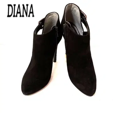 DIANA 다이애나 블랙 스웨이드 부티 23.5cm
