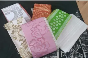 오비 세트 꽃무늬 골드 장식