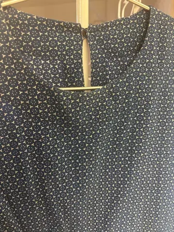 아츠&사이언스 네이비 올 패턴 긴팔 코튼 원피스