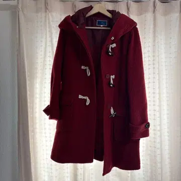 THE EMPORIUM 버건디 더플 코트 L