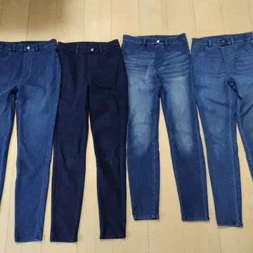 유니클로 데님 레깅스 M 사이즈 히트텍