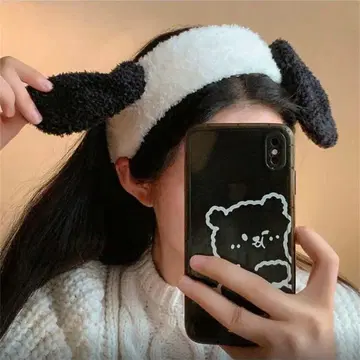 [ 새상품 ] SNOOPY 스누피 머리띠 복슬복슬 귀 포함