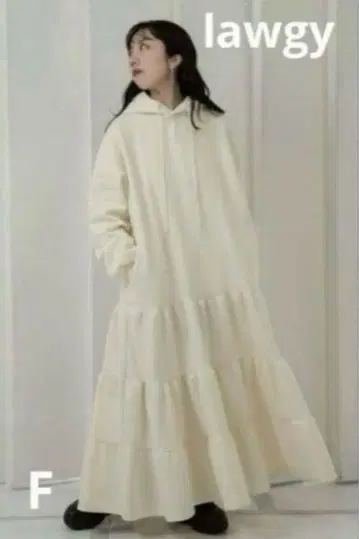 가격 인하 미사용 lawgy 후드 맨투맨 티어드 원피스