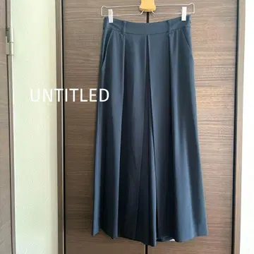UNTITLED 와이드 팬츠 슬랙스 블랙