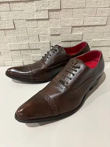 컨디션 최상 ZEENO 다크 브라운 24.5cm 비즈니스 슈즈