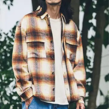 URBAN RESEARCH Sonny Label 옴브레 체크 셔츠