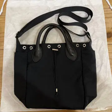 OURHOME 가죽 손잡이 팬더 숄더 백