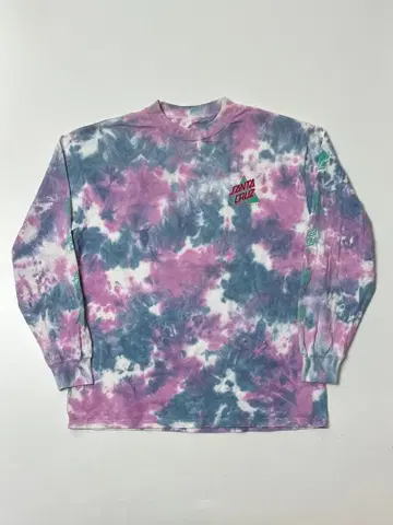 SANTA CRUZ 타이 다이 퍼플 긴팔 티셔츠 롱T L 사이즈
