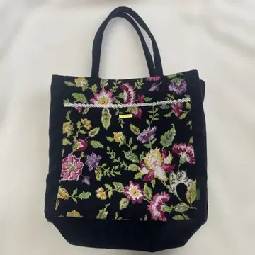 MINTON 셔닐 직조 민트 토트백 블랙