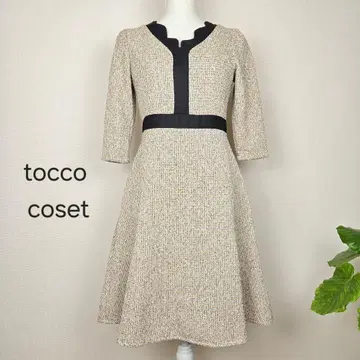 tocco coset 트위드 플레어 원피스 무릎 기장 M