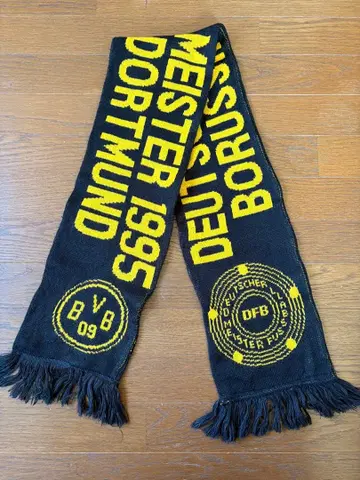 축구 머플러 DEUTSCHER MEISTER 블랙 옐로우 컬러