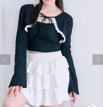 olive des olive 레이스 프릴 볼레로 세트