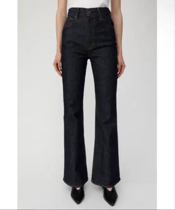 새상품급 moussy MVS 플레어 (L) 원 워시 롱 26