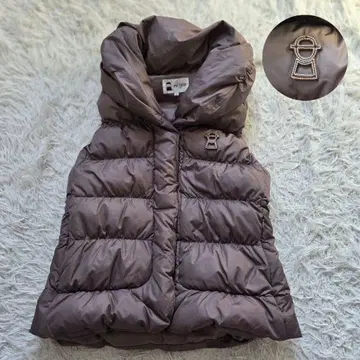 피코네 PICONE 다운 베스트 빅 사이즈 여배우 옷깃 더스티 컬러