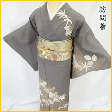 511mh8 호몬기 금채 벌레먹은 오동나무와 댓잎 그레이지 새상품급