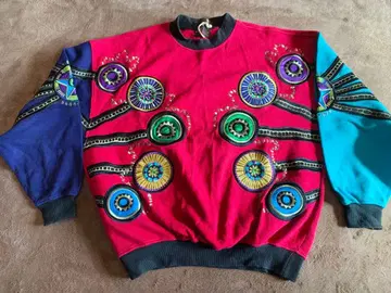 산타페 장식적인 맨투맨 빨간색