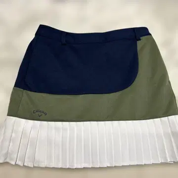 Callaway 플리츠 스커트 네이비/올리브