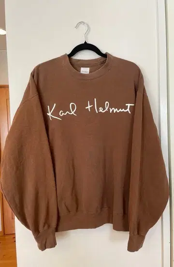 Karl Helmt 칼 헬무트 로고 브라운 트레이닝복 프리 사이즈
