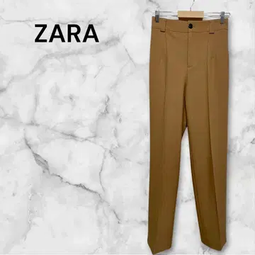 자라 캐주얼 팬츠 XS 사이즈 센터 프레스 후크 스트레이트 버튼