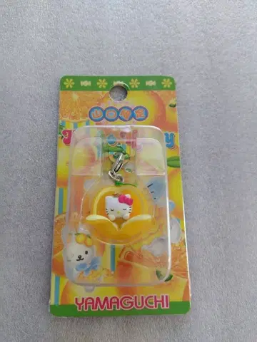 지역 한정 헬로키티 야마구치 한정판 귤 지퍼 마스코트 참