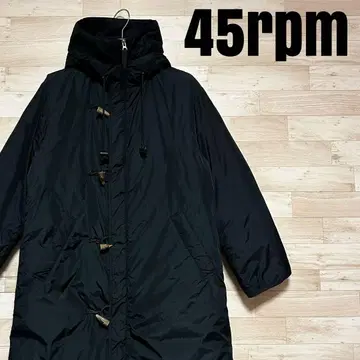 45rpm 롱 다운 코트 블랙 드로 코드