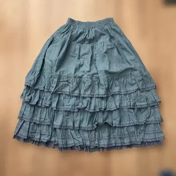 루이스 캐롤 일본제 코튼 플레어 스커트 그레이