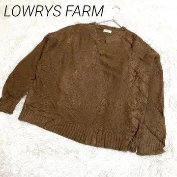 LOWRYS FARM 브라운 V넥 니트 긴팔 캐주얼