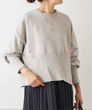 BEARDSLEY 비어즐리 몰얀 니트 라이트 그레이