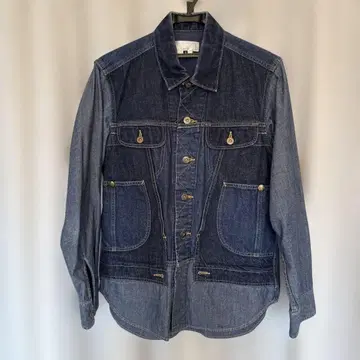 GANRYU 17SS 데님 샴브레이 도킹 셔츠 자켓