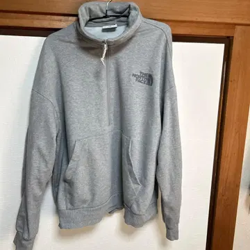 THE NORTH FACE 그레이 하프 지퍼 트레이닝복 L