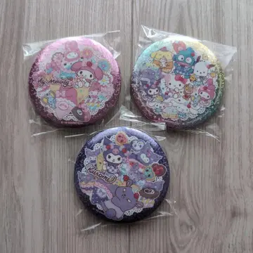 산리오 키라키라 BIG 캔뱃지 3개 세트