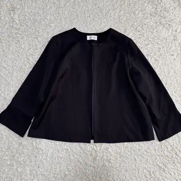 [ 빅 사이즈 4L ] 민트 브리즈 노카라 자켓 블랙