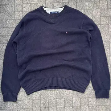 [ 초레어 ] 타미힐피거 90s 니트 맨투맨 스웨터 노움코어