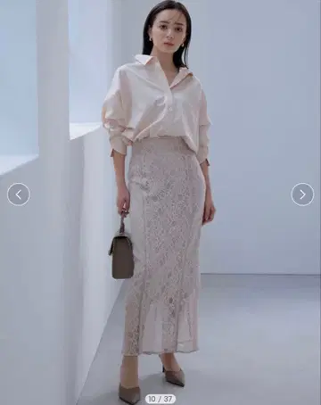 nuans 레이스 파이핑 타이트 스커트 M 사이즈 새상품급 중고