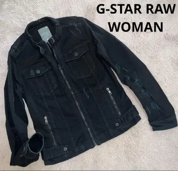 새상품급 G-STAR RAW 코튼 데미지 집업 데님 자켓