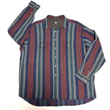 90s XL 사이즈 다커스 남성용 스트라이프 셔츠 빈티지 레게