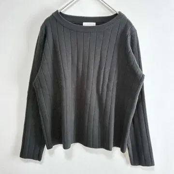 센스 오브 플레이스 어반 리서치 긴팔 니트 블랙 리브 니트 크루넥