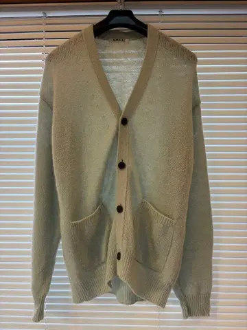 AURALEE 가디건 라이트 그린 사이즈 3 오라리