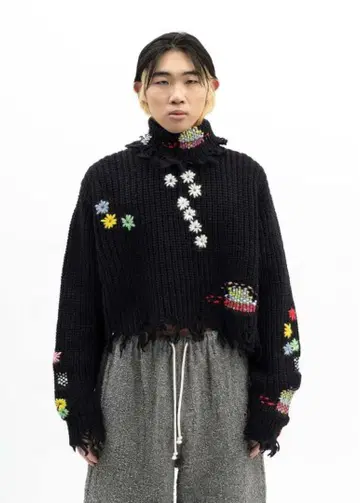 doublet DARNING CUT OFF PULL OVER 니트