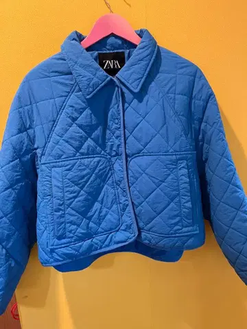 ZARA 퀼팅 크롭 자켓 US M