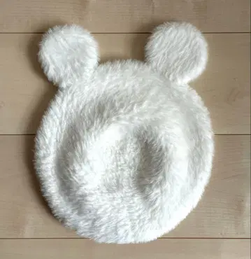 디즈니 복슬복슬 베레모 화이트