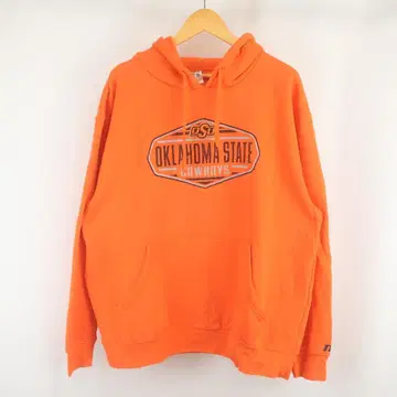 RUSSELL 로고 영문 프린트 오버 사이즈 맨투맨 후드티 XL